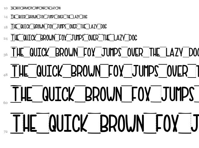 Paper Towel font waterfall